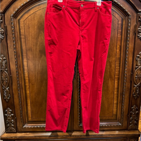 Talbots Red Corduroy Pants, size 14P - Picture 1 of 2